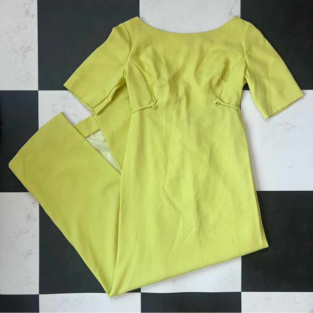 Lorrie Deb Vintage Chartreuse Dress